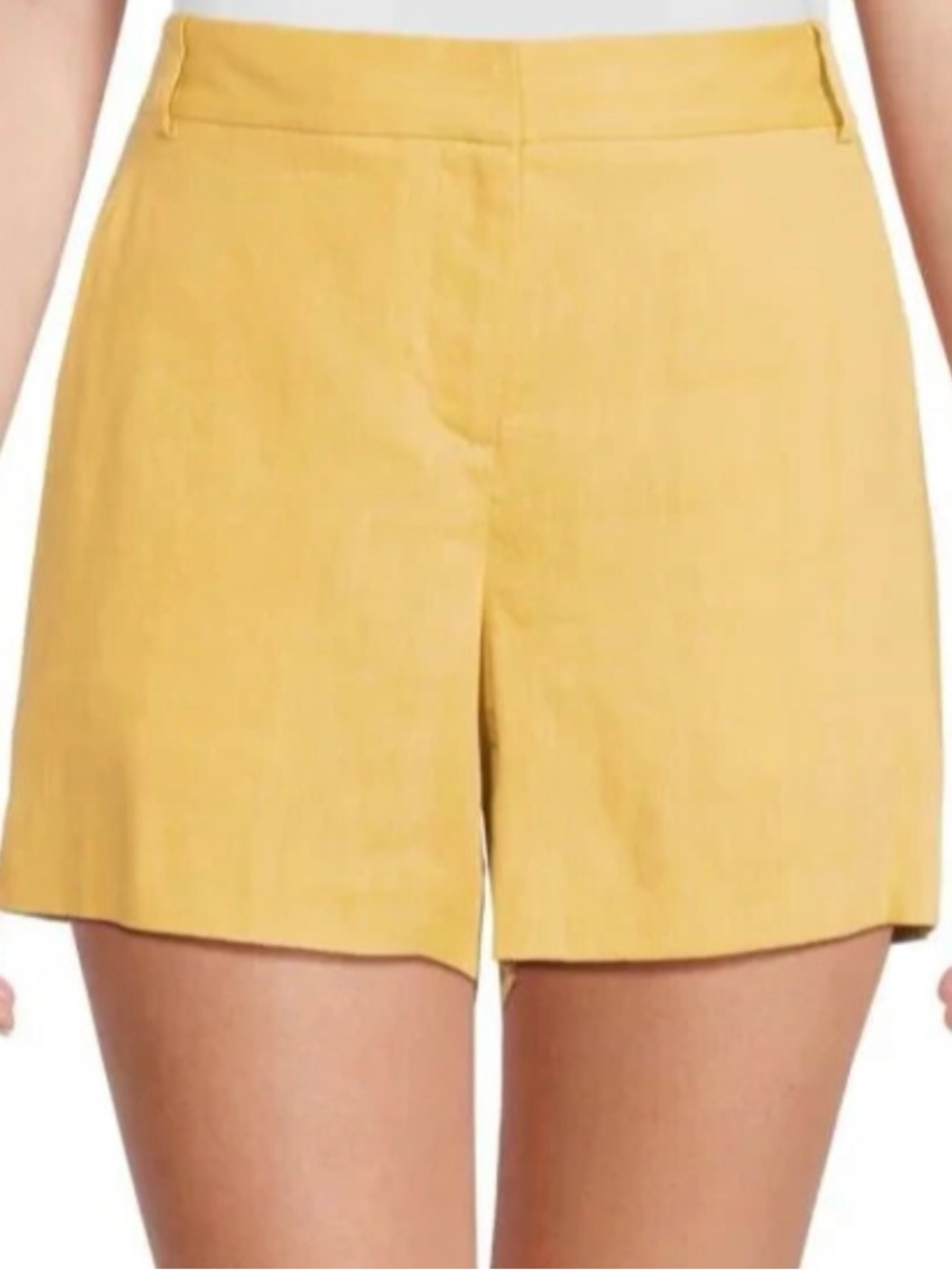 LOFT Yellow Women's Dressy Cotton Blend Shorts Size 2
